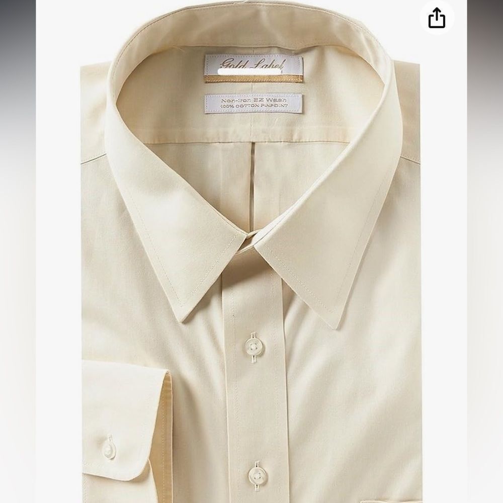 Gold Label 💯 Cotton Men Shirt Size 17 1/2  34